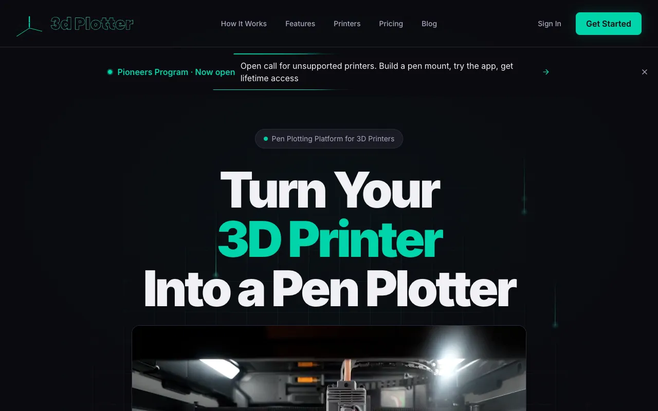 3DPlotter homepage preview