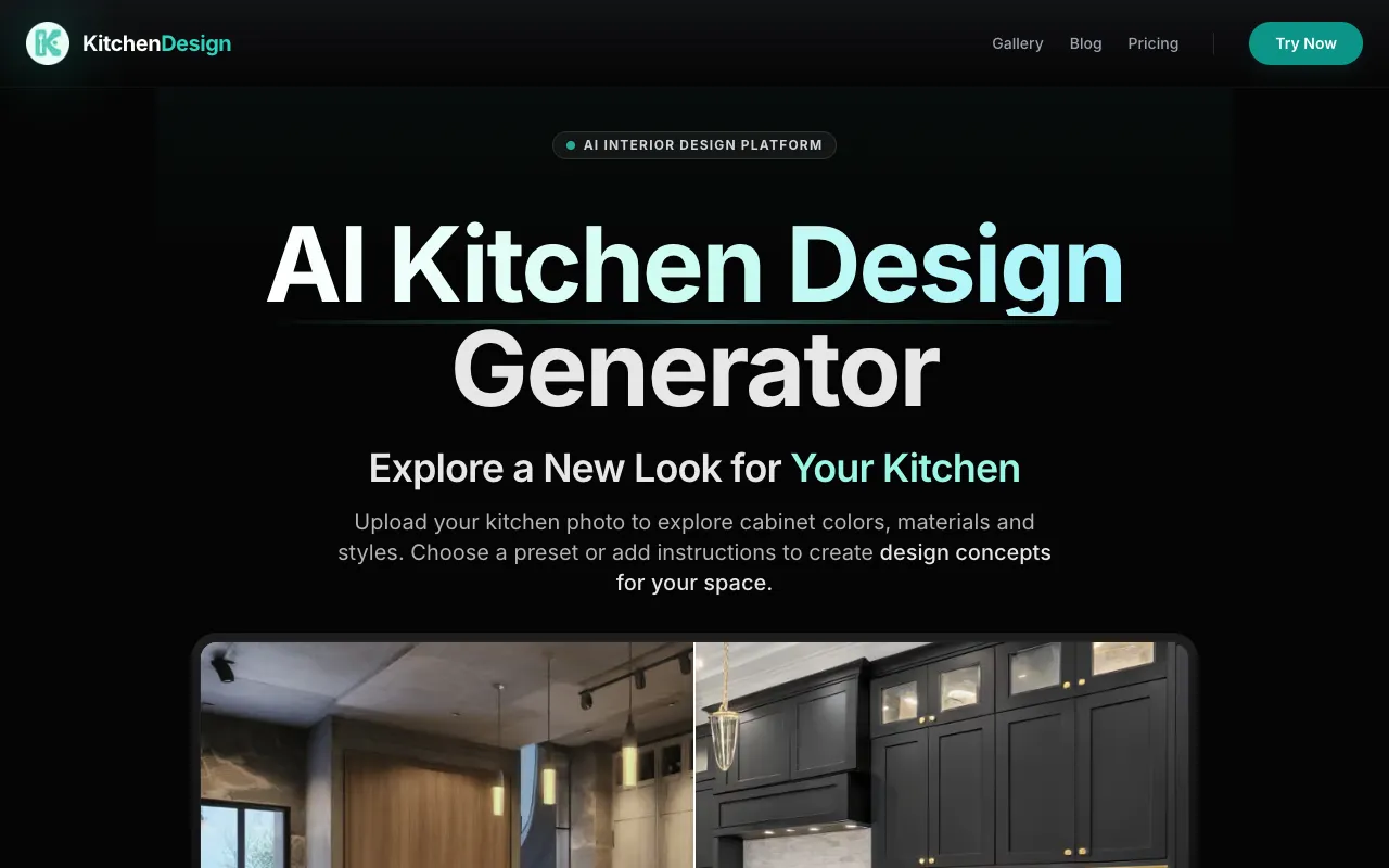 KitchenDesign homepage preview