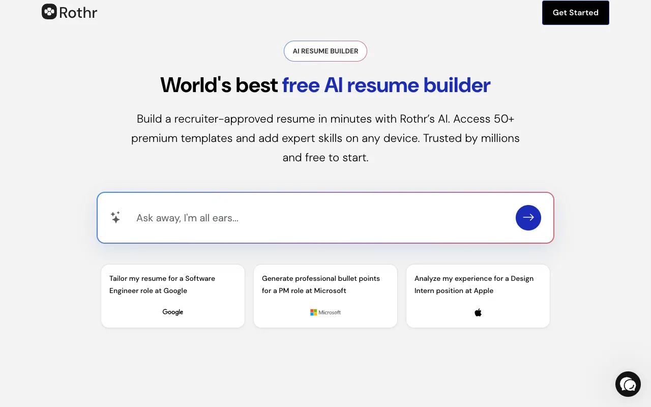 Rothr homepage preview