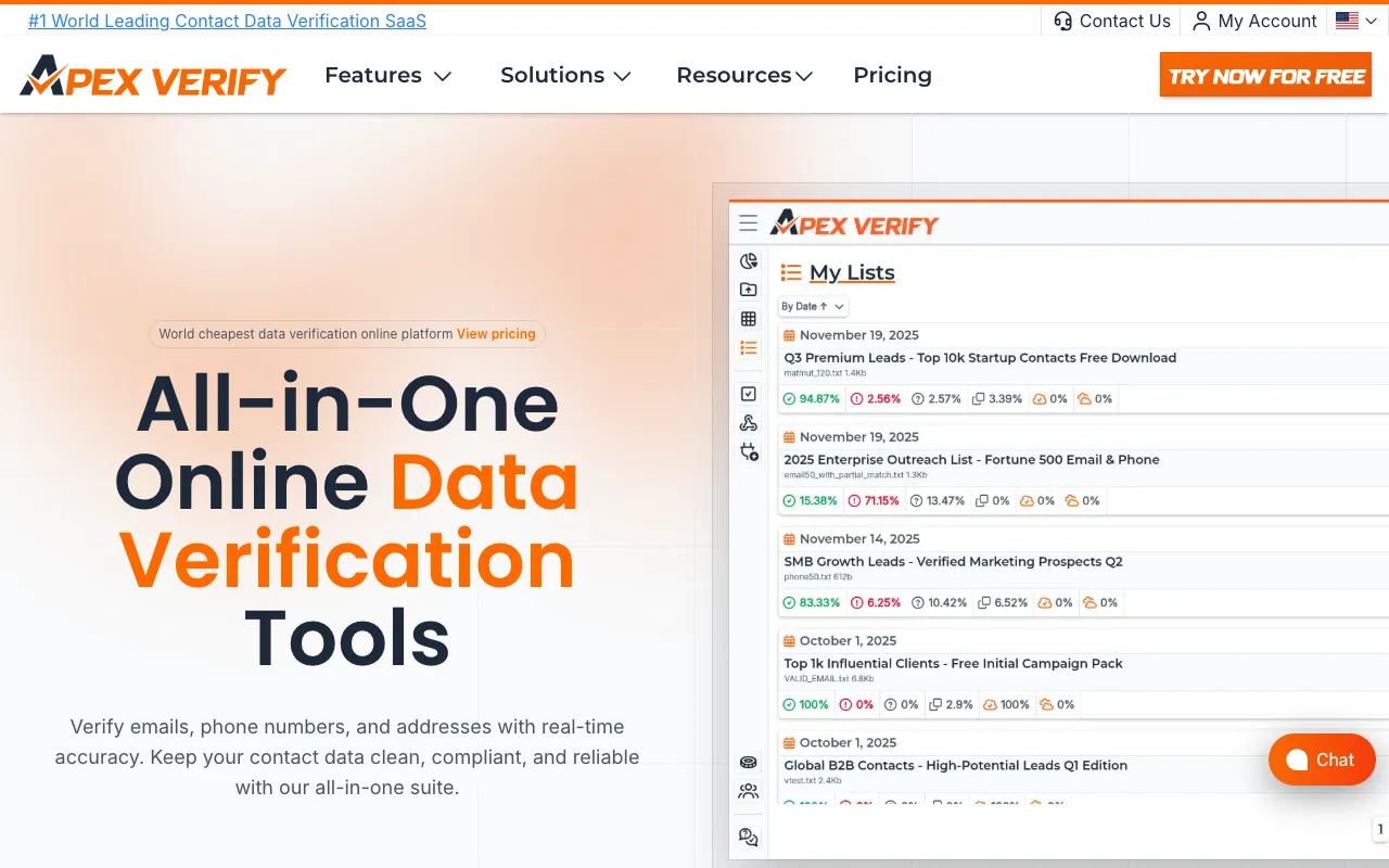 ApexVerify homepage preview