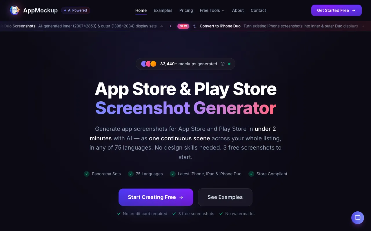 AppMockup homepage preview