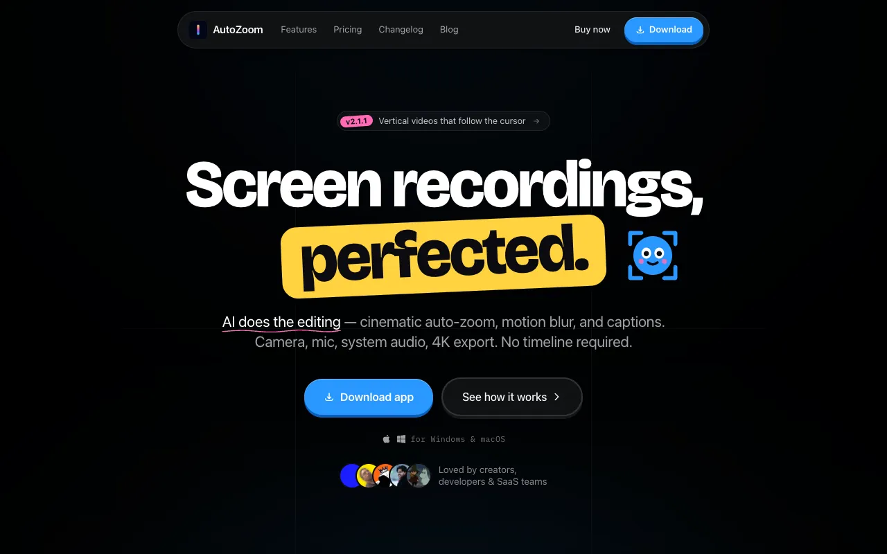 AutoZoom homepage preview