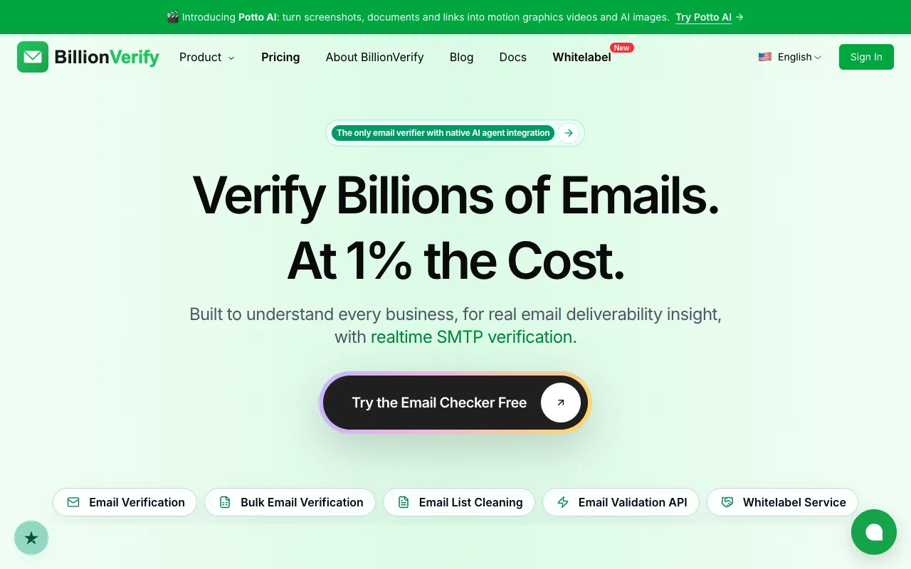 BillionVerify 官网预览