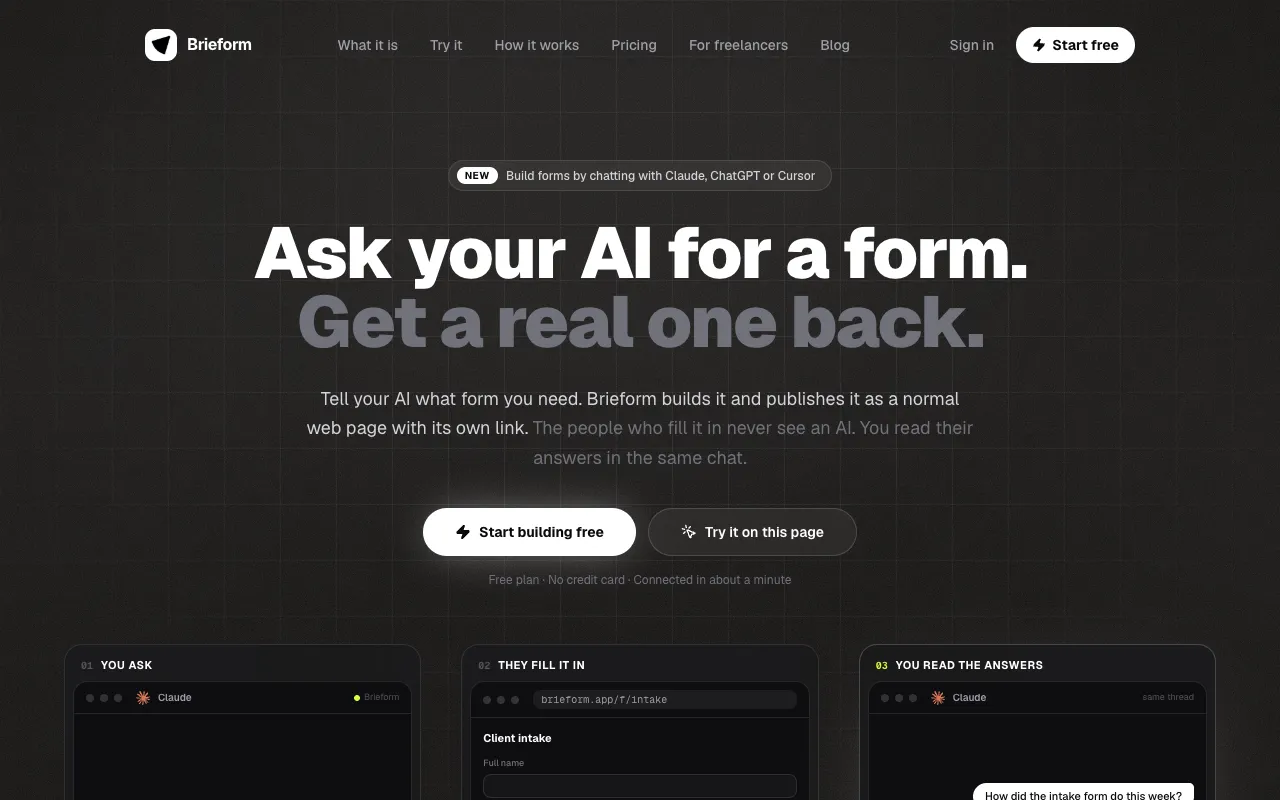Brieform 官网预览