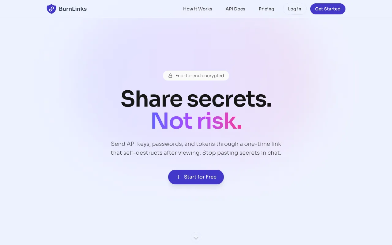 BurnLinks homepage preview