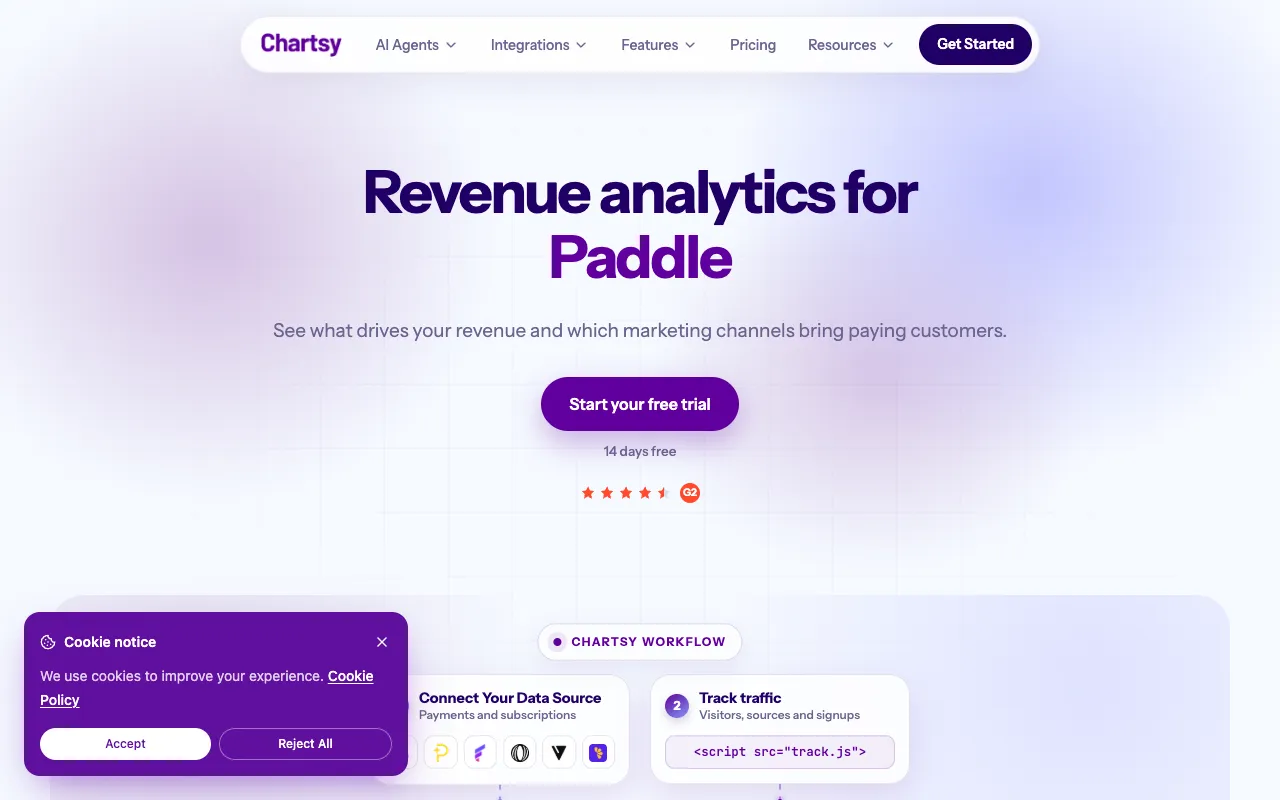 Chartsy homepage preview
