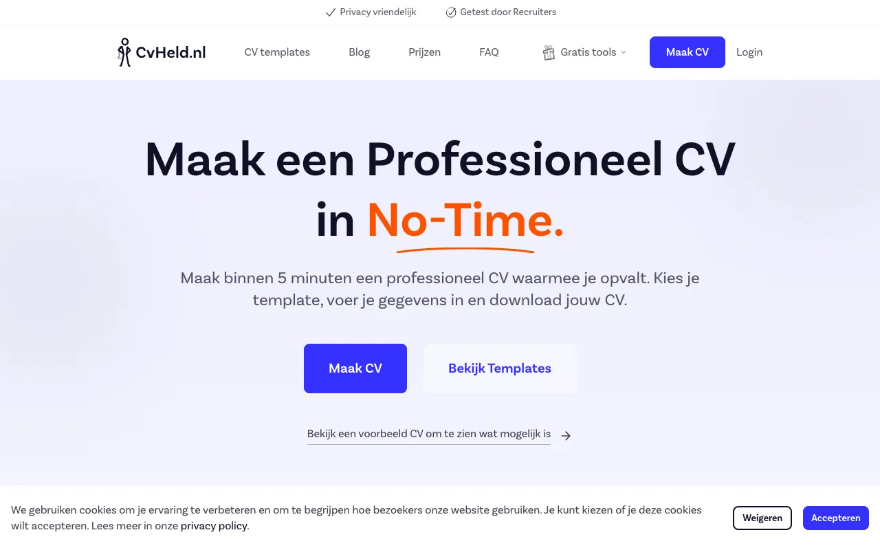 CvHeld homepage preview