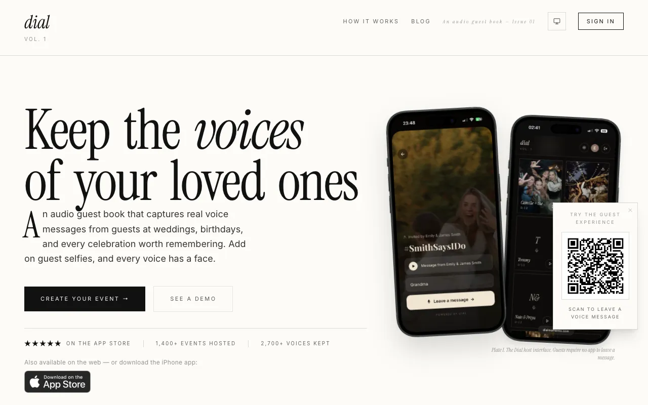 Dial homepage preview