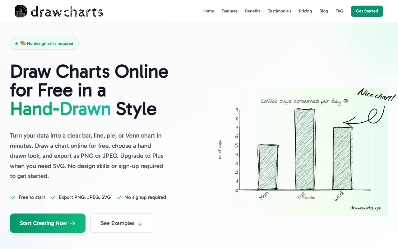 DrawCharts homepage preview