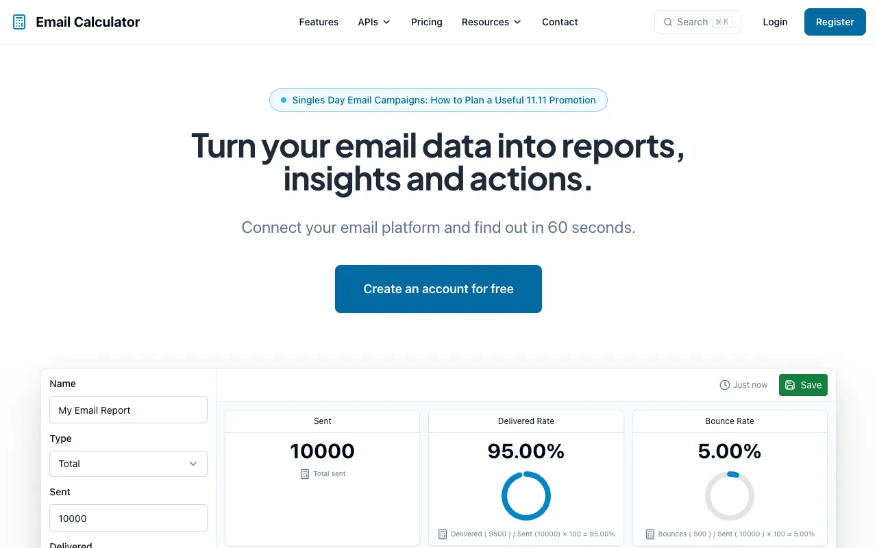 Email Calculator 官网预览