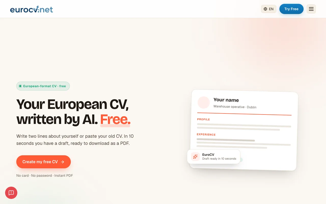 EuroCV 官网预览