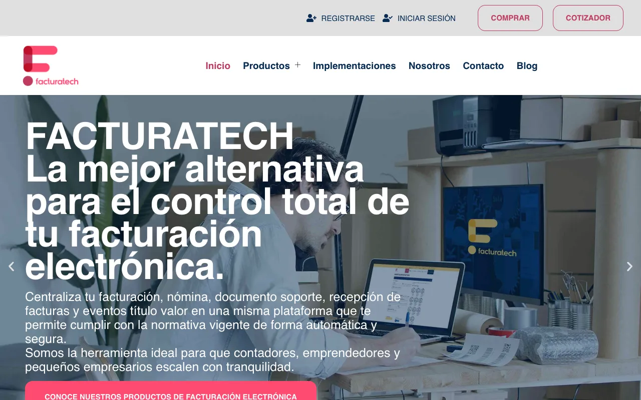 FacturaTech homepage preview