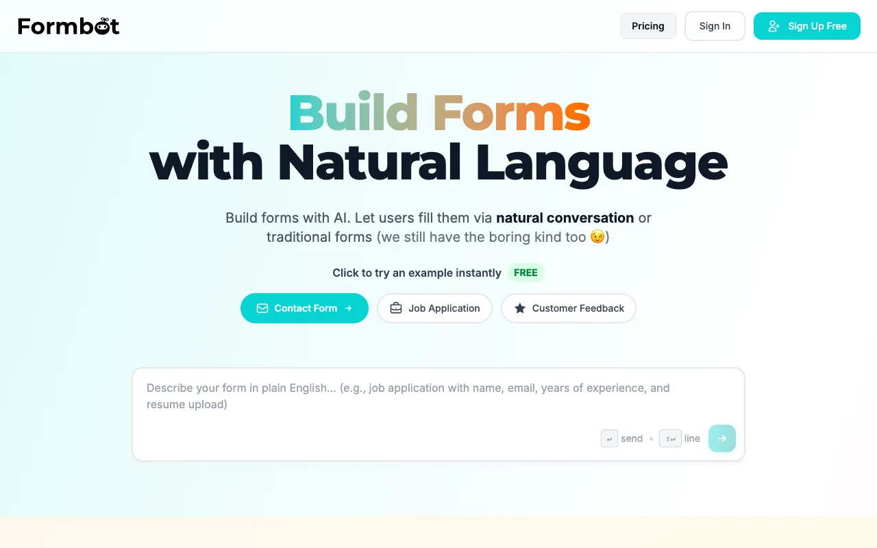 Formbot 官网预览