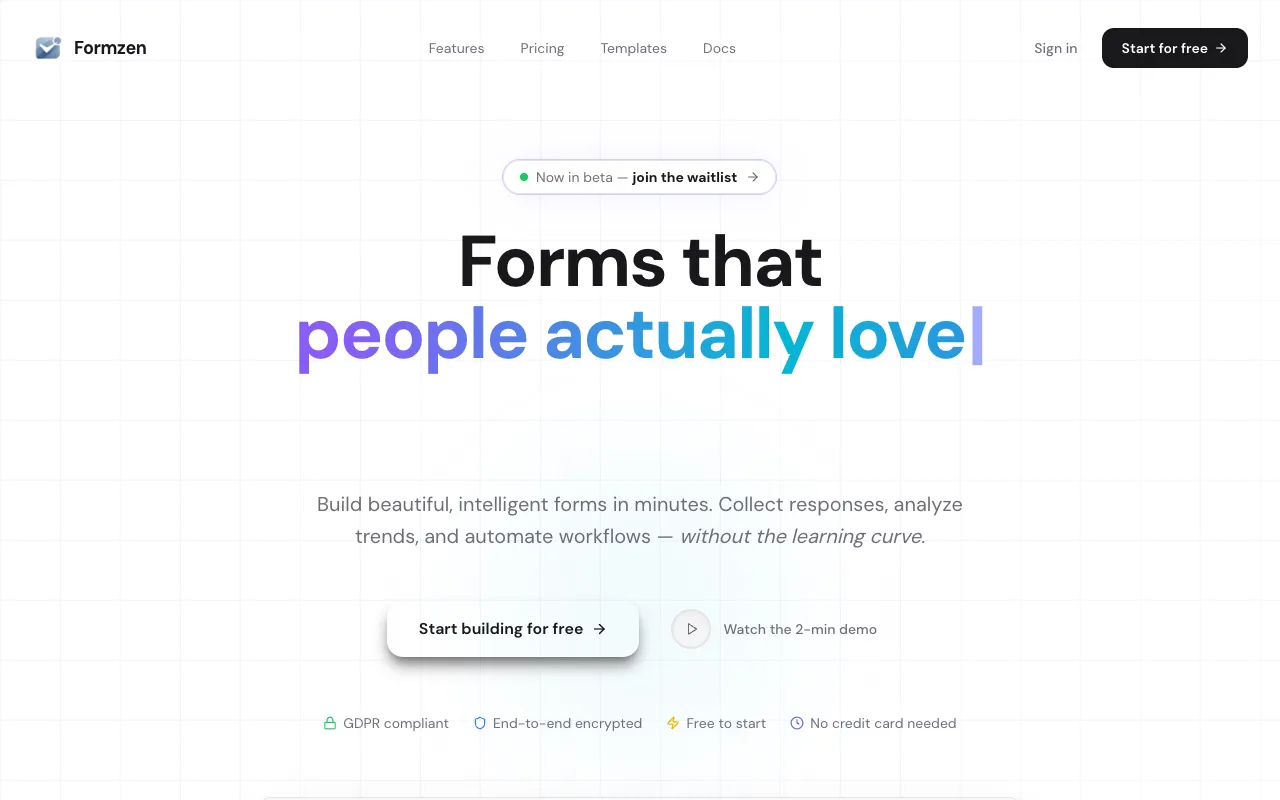 Formzen 官网预览