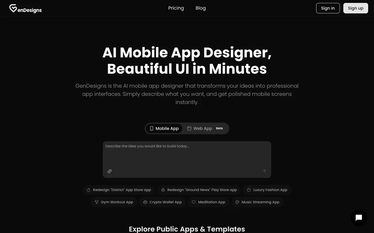 GenDesigns 官网预览