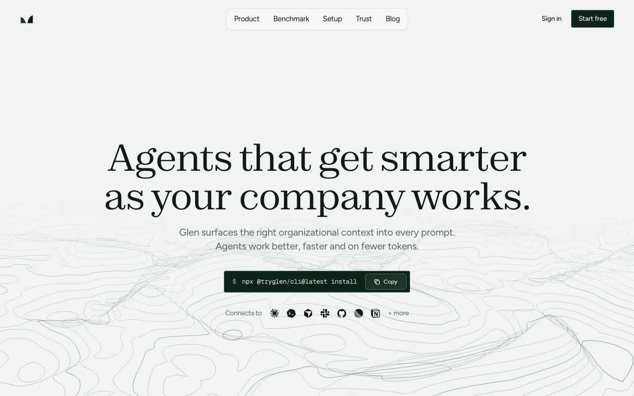 Preview of the Glen website