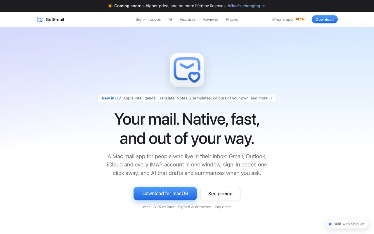 GotEmail 官网预览