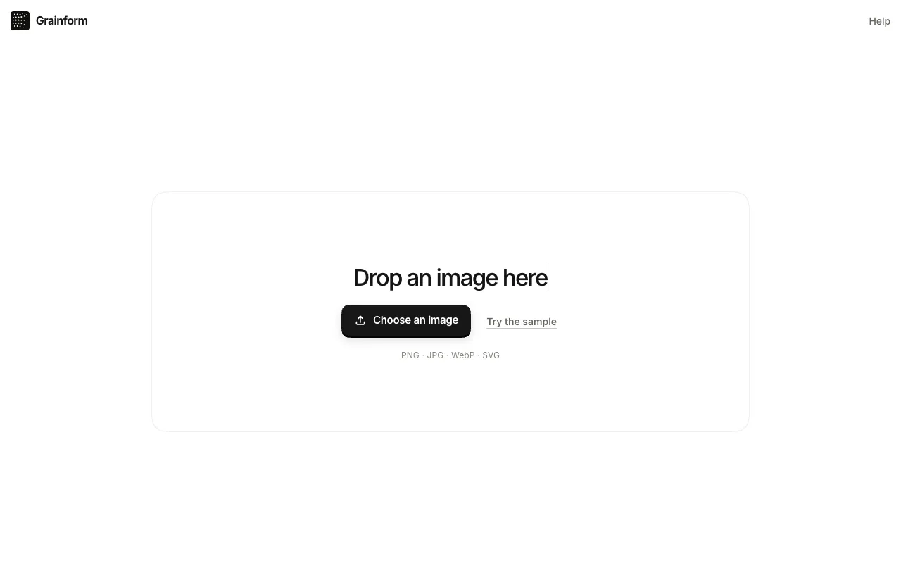 Grainform homepage preview