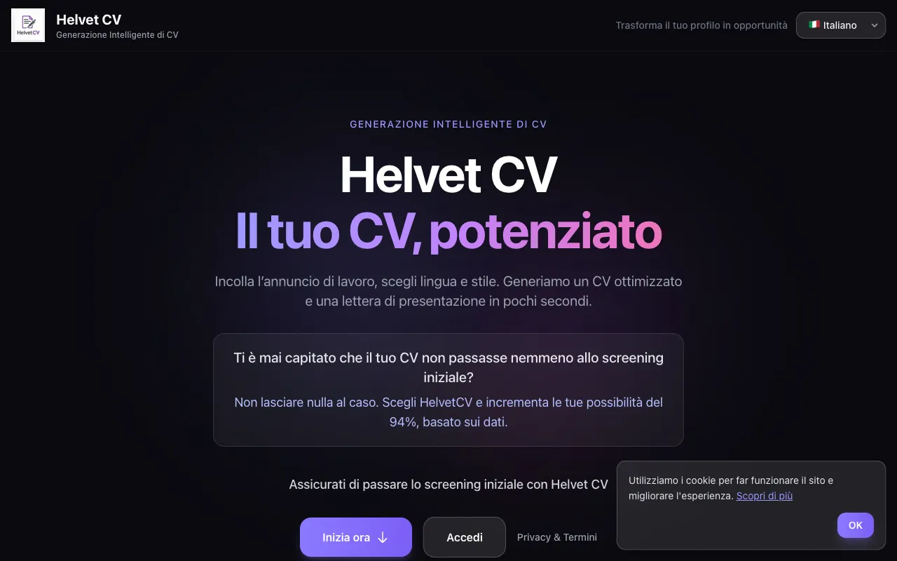 Helvet CV 官网预览