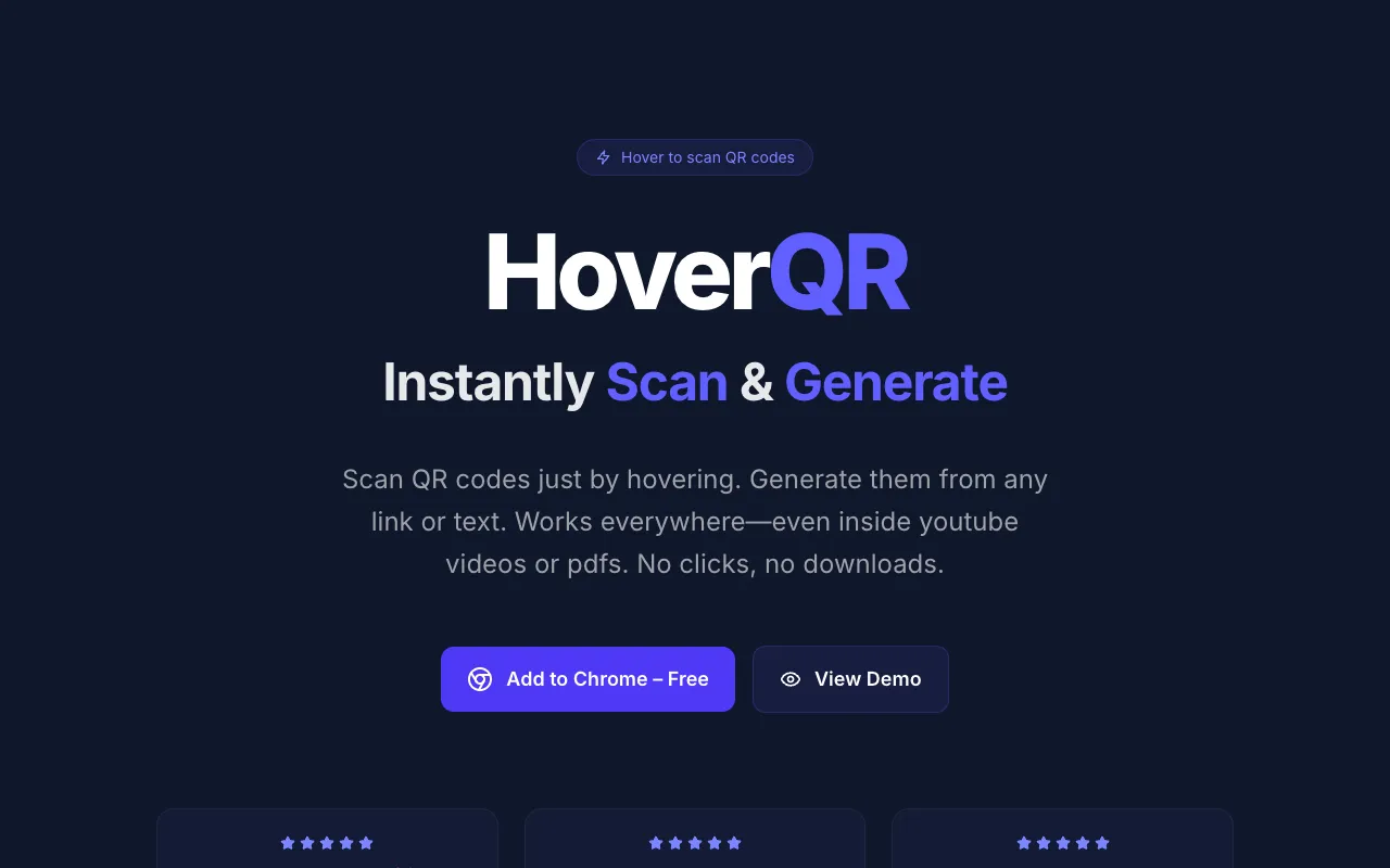 HoverQR 官网预览
