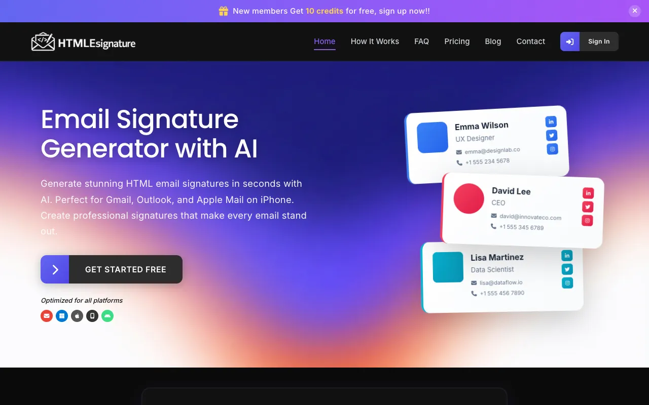 htmlesignature 官网预览