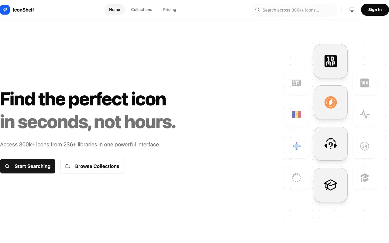 IconShelf 官网预览