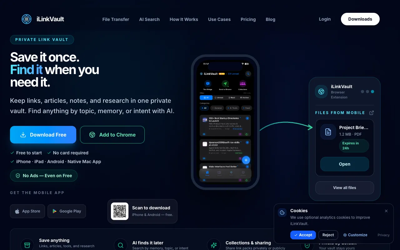 iLinkVault 官网预览