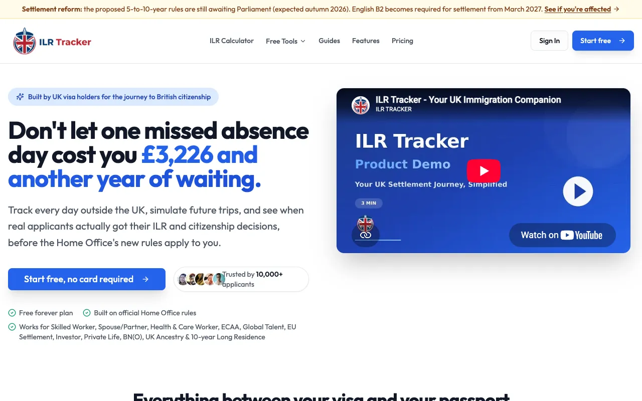 ILR Tracker 官网预览