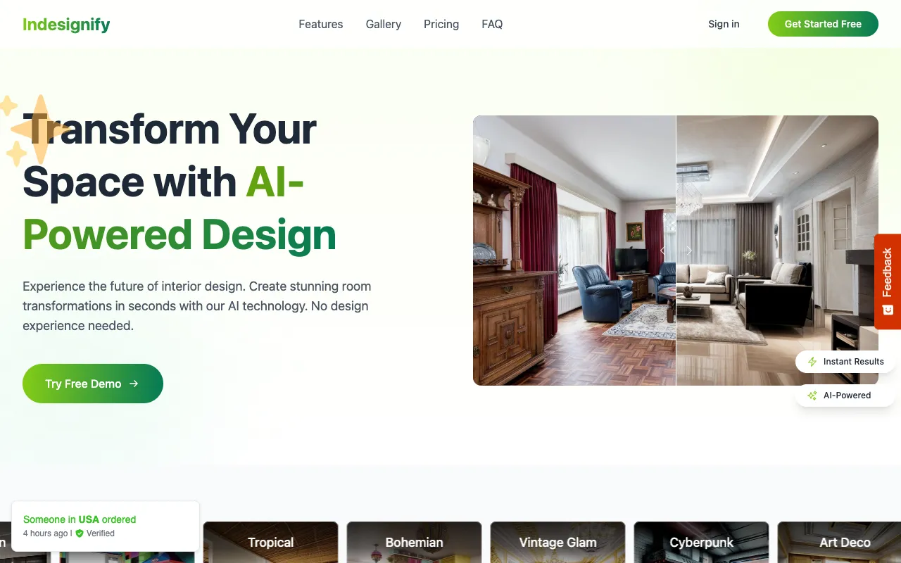 Indesignify 官网预览