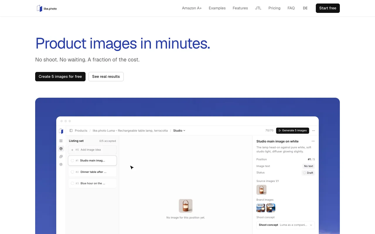 like.photo homepage preview