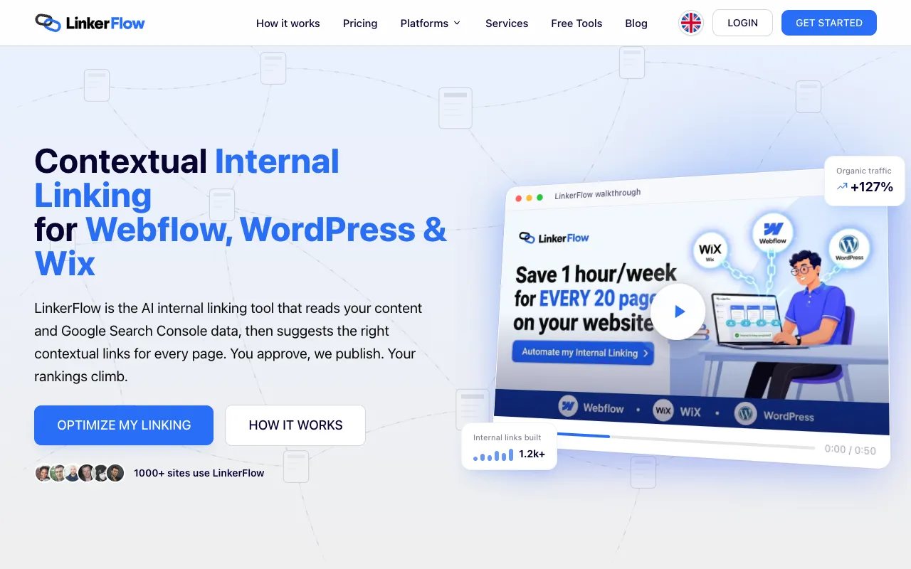 Preview of the LinkerFlow website