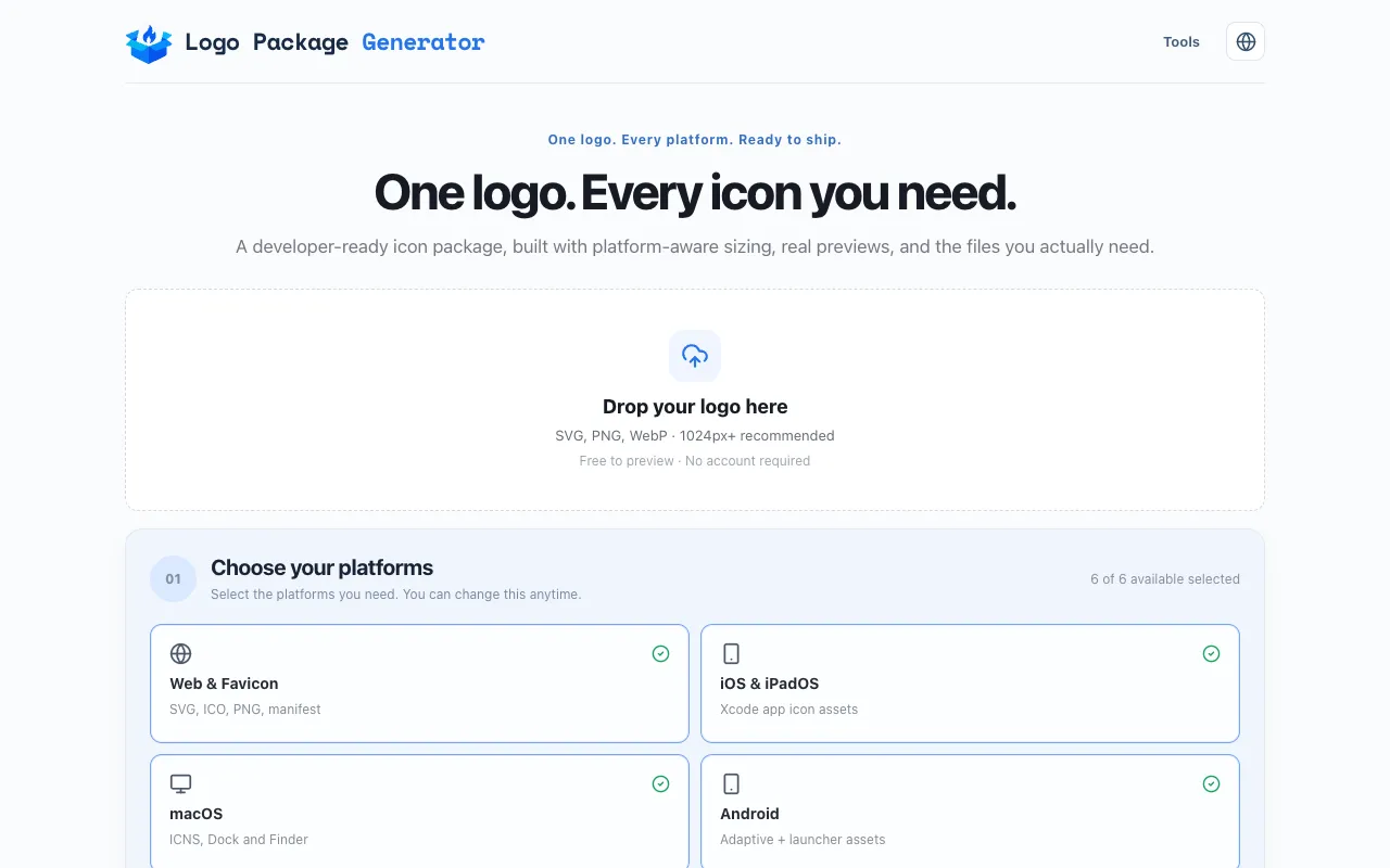 Logo Package Generator 官网预览
