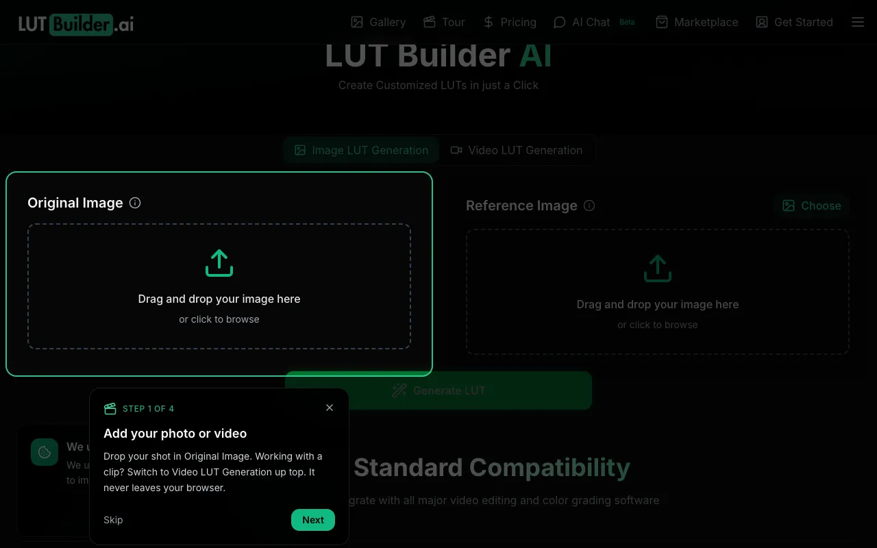 LUTBuilder.ai 官网预览