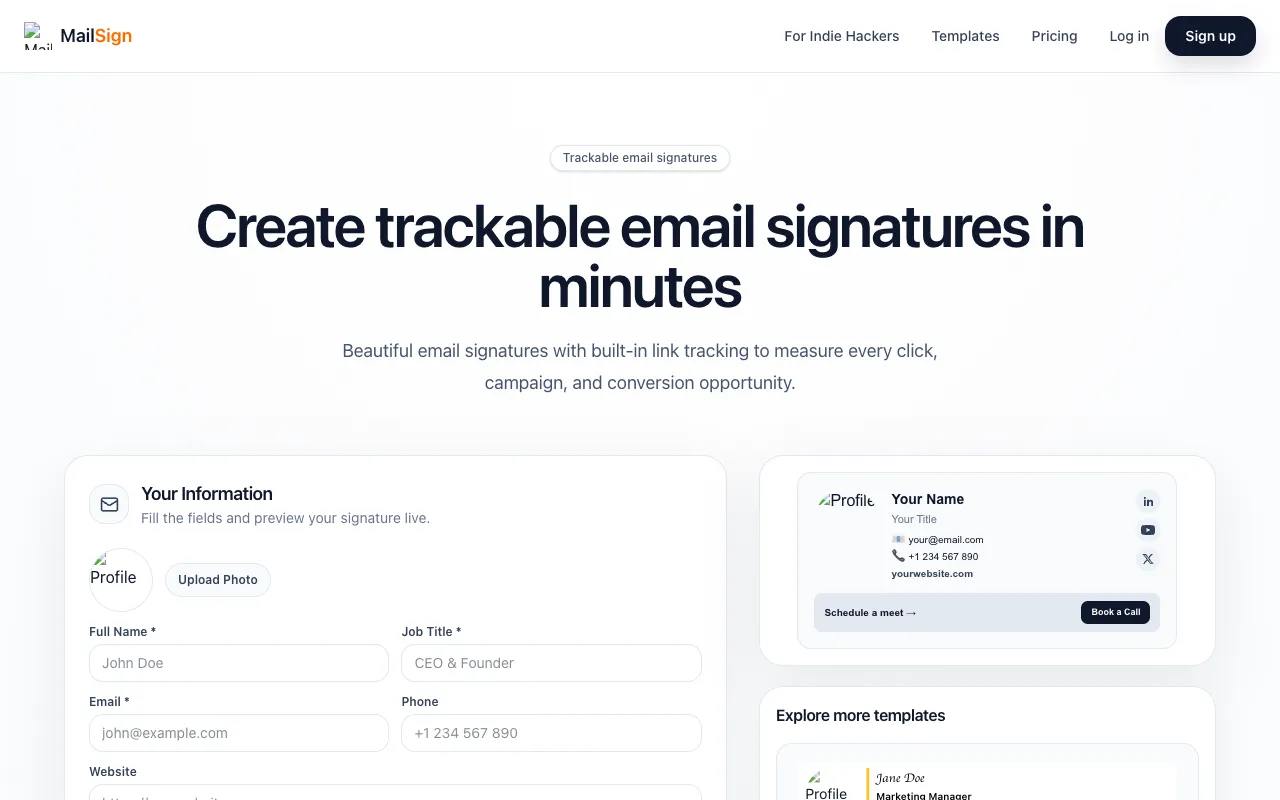 MailSign 官网预览