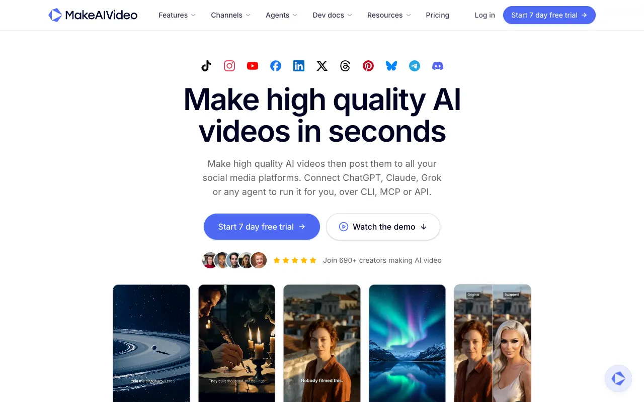 MakeAIVideo 官网预览