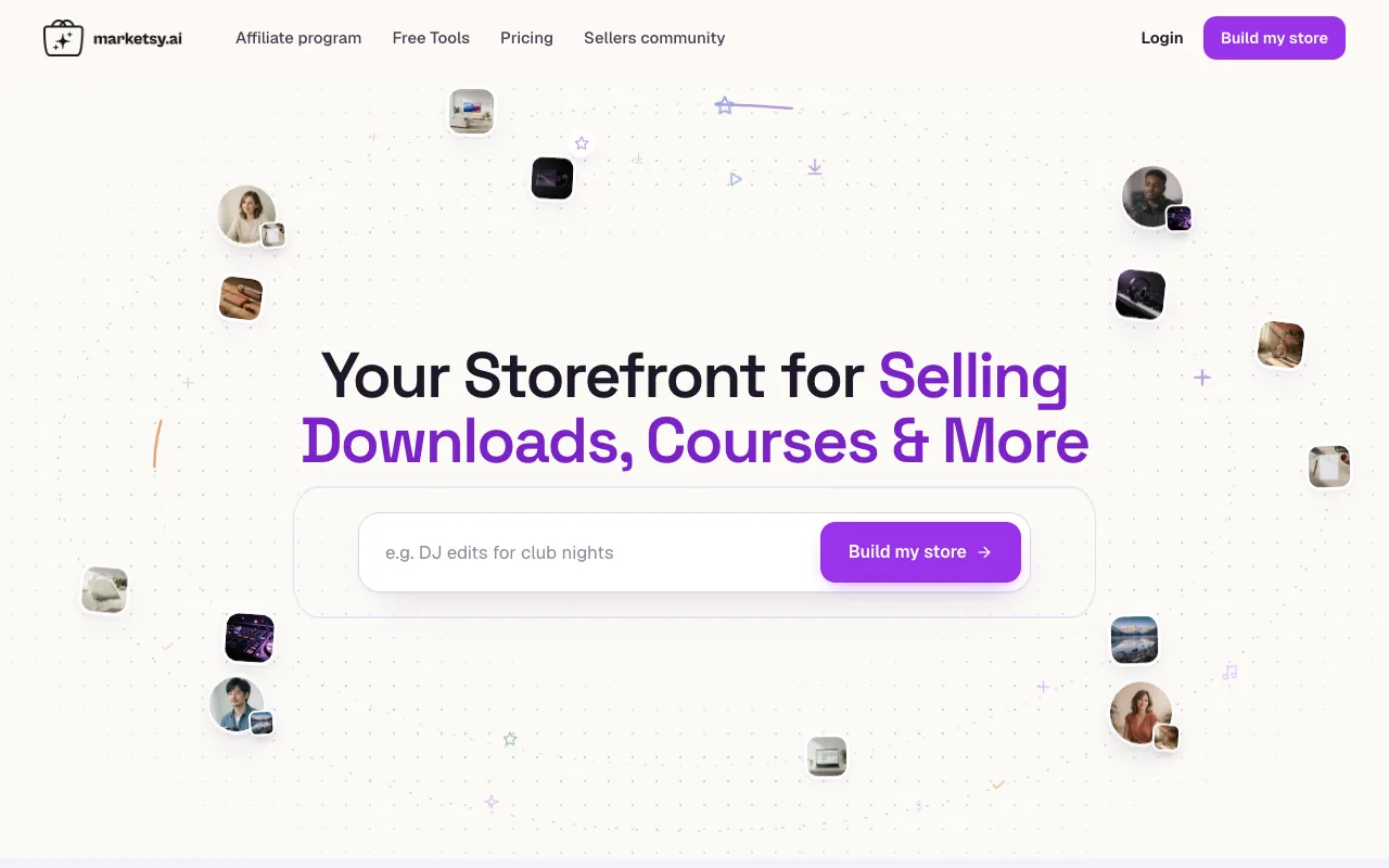 Marketsy.ai homepage preview