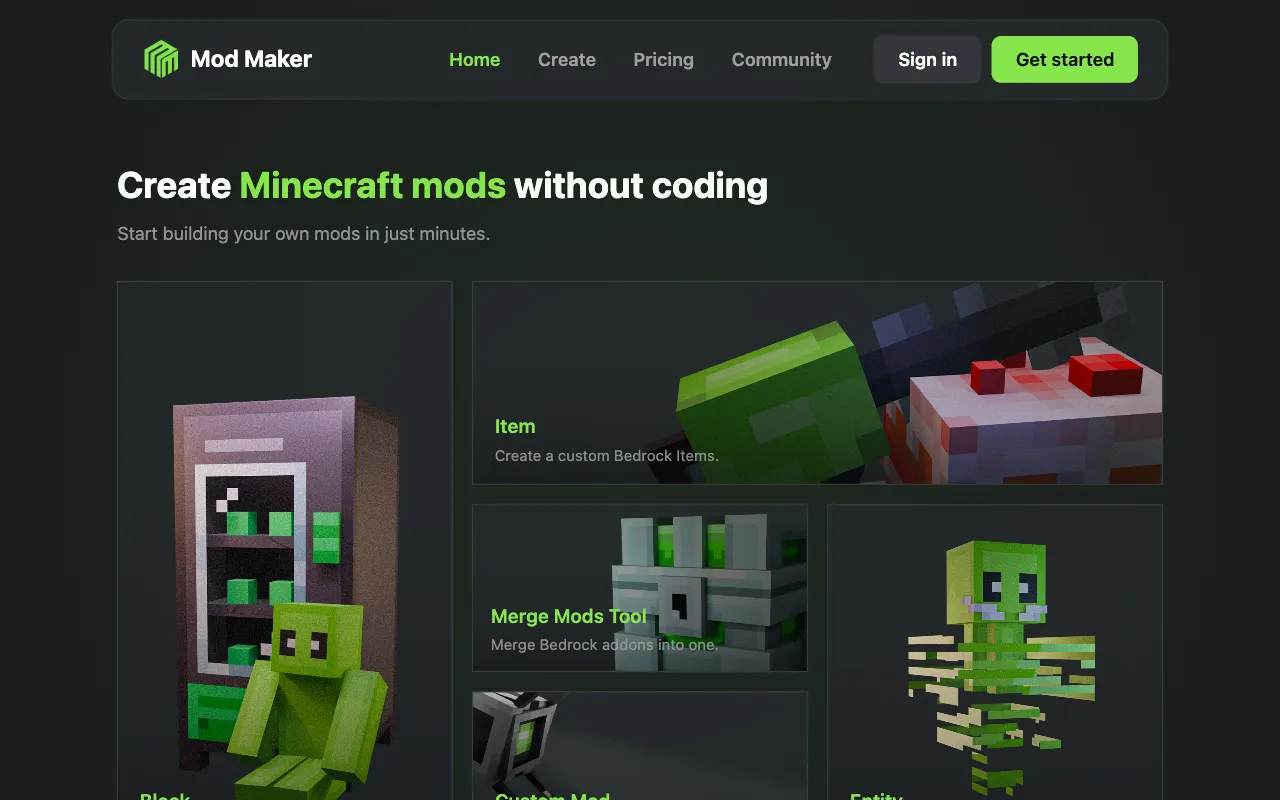 Mod Maker 官网预览