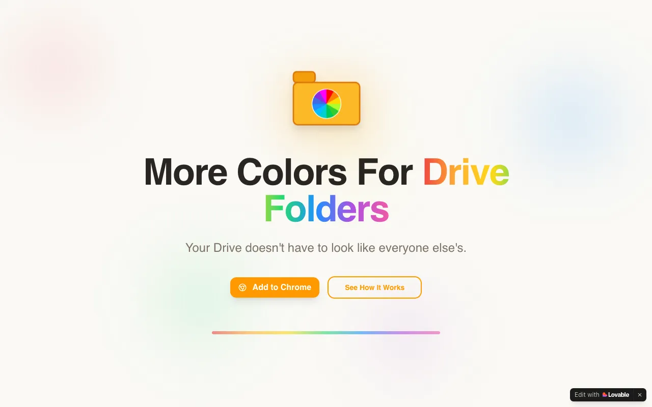Preview of the More Colors For Drive Folders website