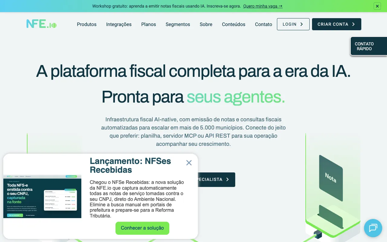 NFE.io 官网预览
