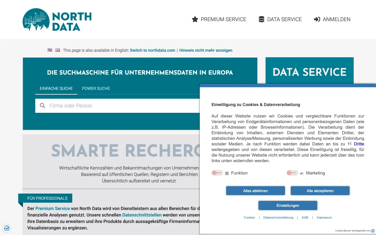 North Data 官网预览