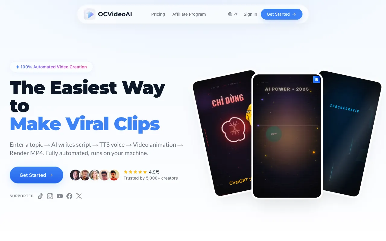 OCVideoAI 官网预览