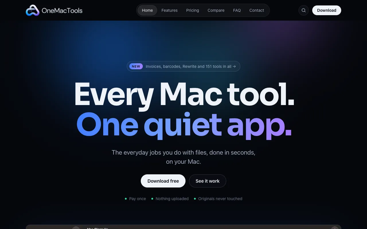 OneMacTools 官网预览