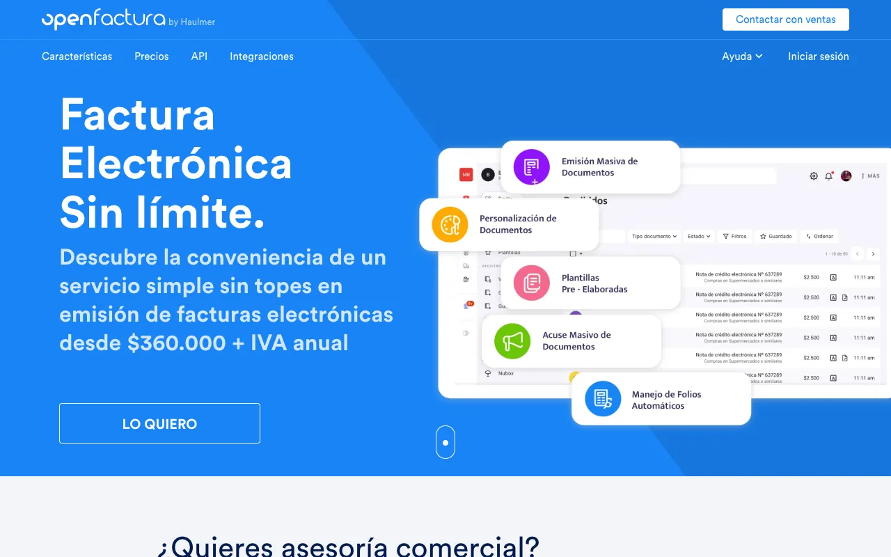 OpenFactura 官网预览
