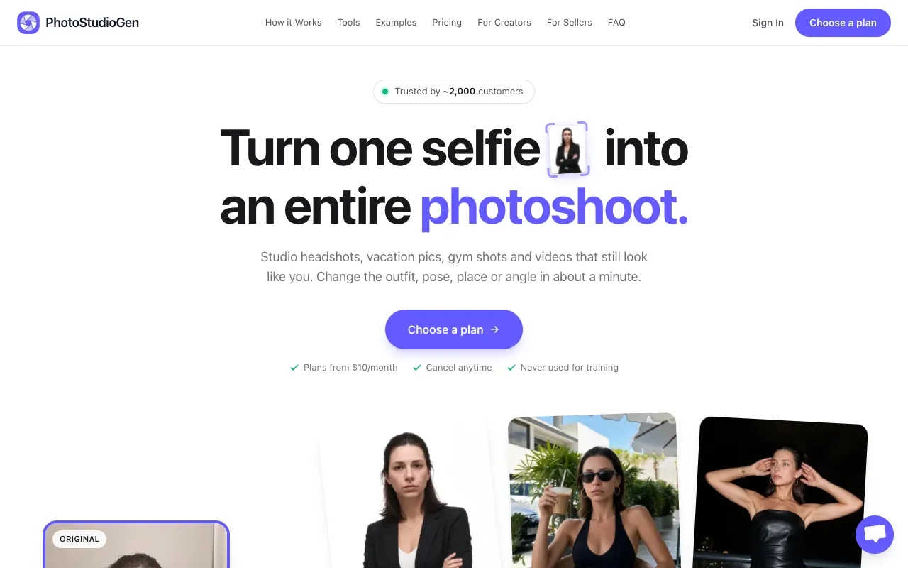 PhotoStudioGen 官网预览