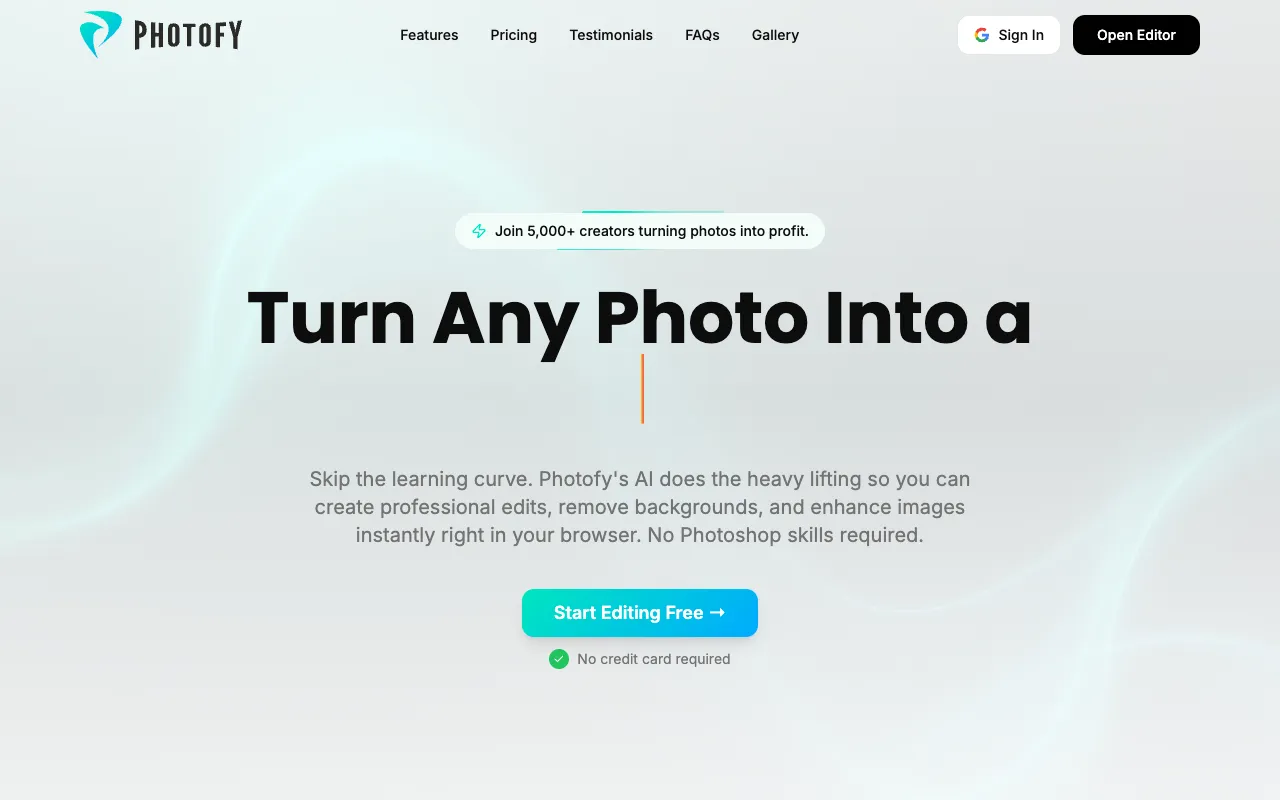 Photofy 官网预览