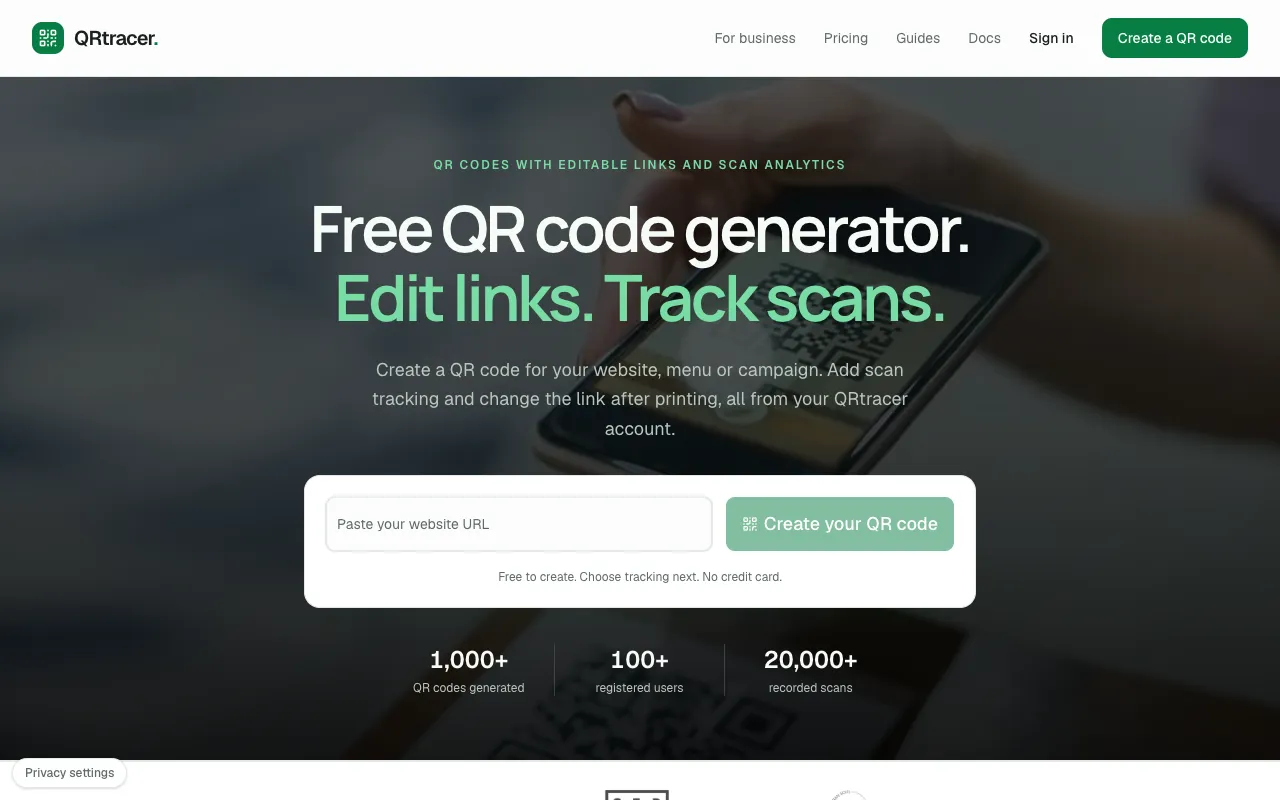 QRtracer 官网预览