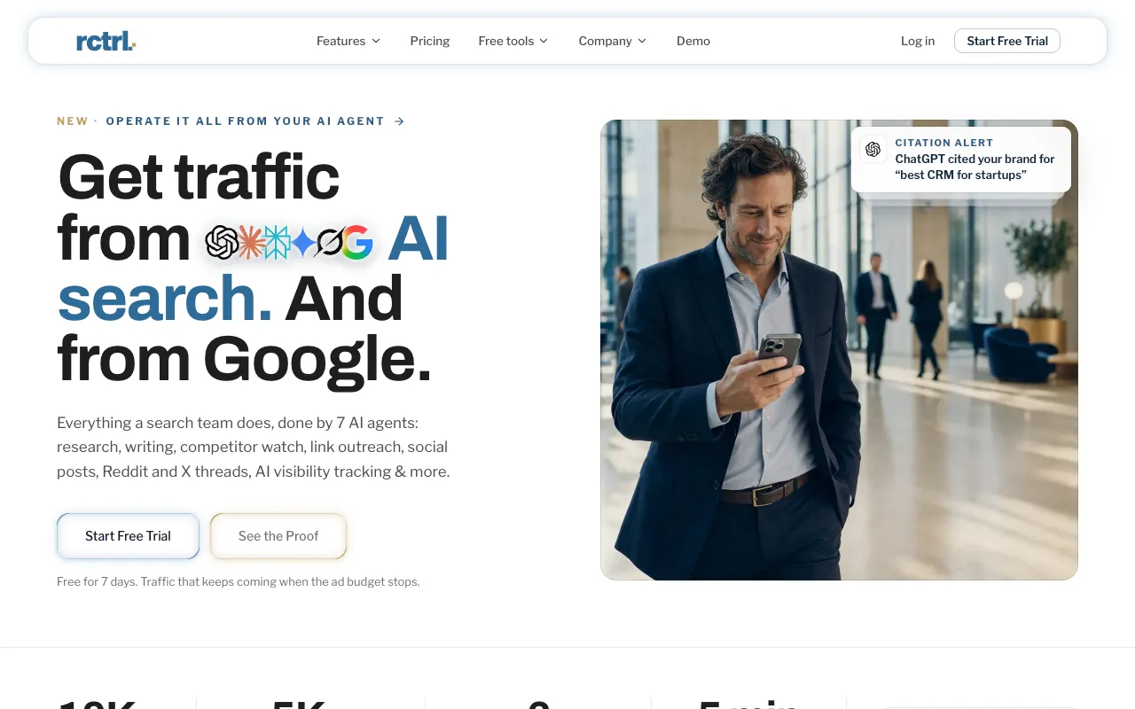 RankControl homepage preview