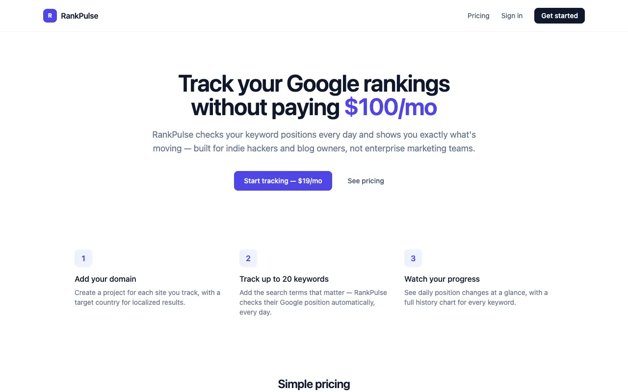 RankPulse 官网预览