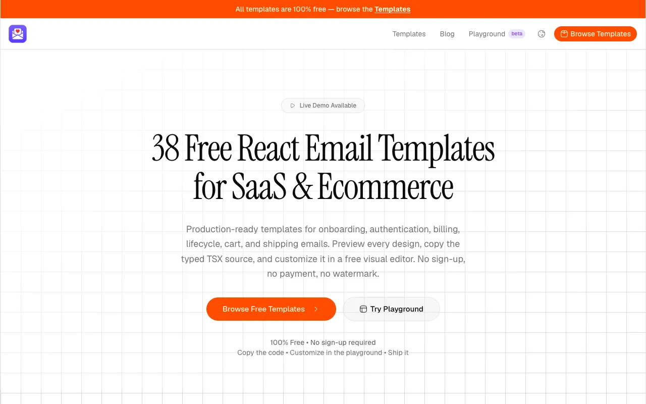 React Email Templates 官网预览