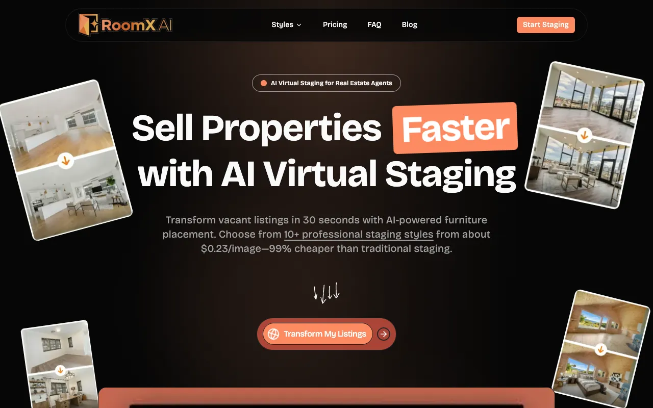 RoomX AI 官网预览